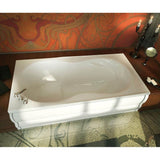 Melodie 66 x 33 Acrylic Alcove Center Drain Aerofeel Bathtub in White
