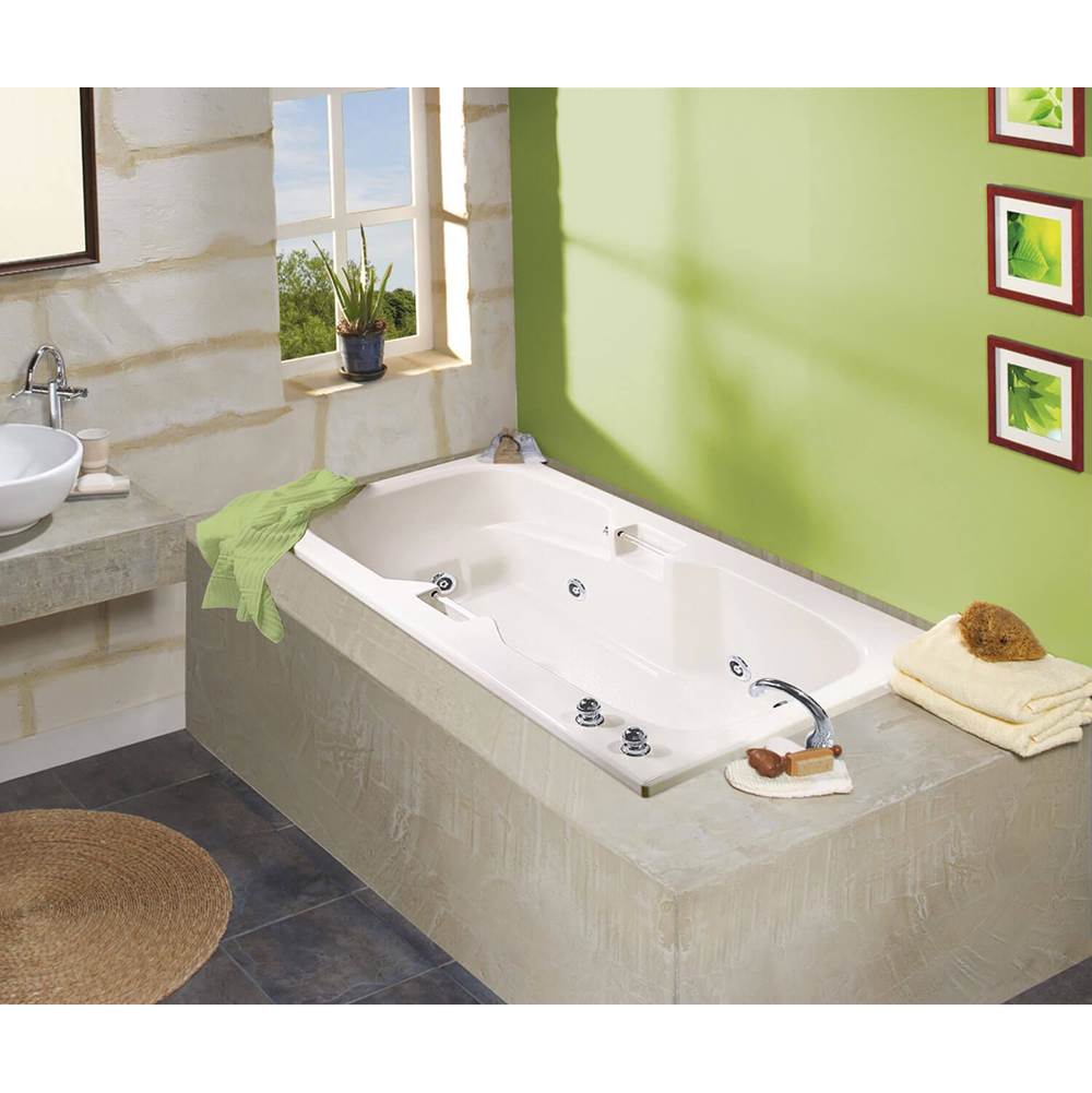 Maax - Lopez 6636 Acrylic Alcove End Drain Bathtub in White - White