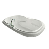 Calla 6642 Acrylic Drop-in Center Drain Bathtub in White