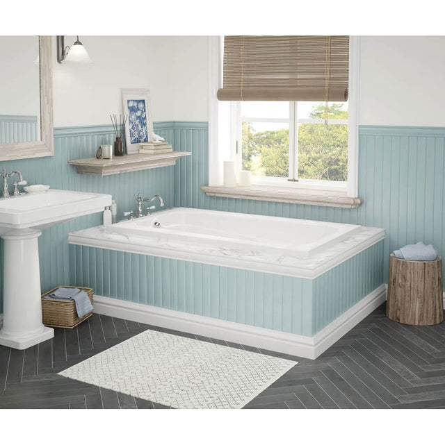 Maax - Tempest 60 x 36 Acrylic Alcove End Drain Bathtub in White - White