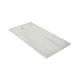 Timeless 72 x 36 Acrylic Alcove End Drain Combined Whirlpool & Aeroeffect Bathtub in White