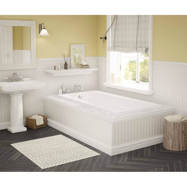 Maax - Timeless 72 x 36 Acrylic Alcove End Drain Whirlpool Bathtub in White - White
