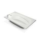 Talisman 71 x 42 Acrylic Drop-in End Drain Bathtub in White