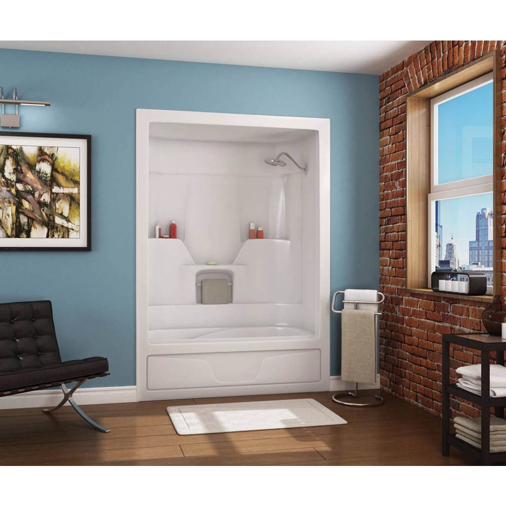 Aspen-3P 60 x 31 Acrylic Alcove Right-Hand Drain Three-Piece Tub Shower in White
