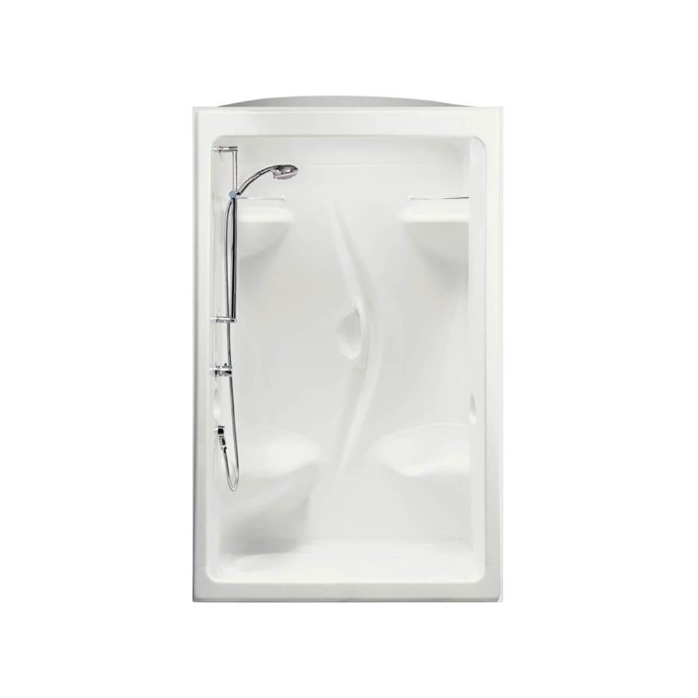 Stamina 48-I 51 x 36 Acrylic Alcove Center Drain One-Piece Shower in White