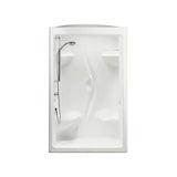 Stamina 48-I 51 x 36 Acrylic Alcove Center Drain One-Piece Shower in White