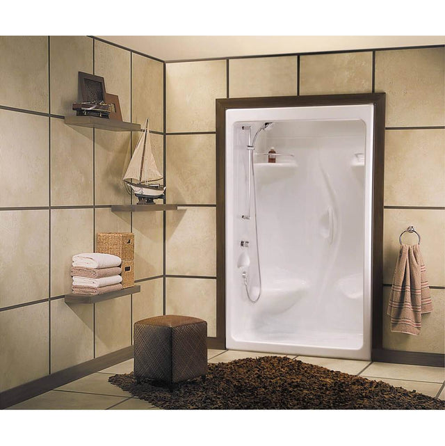 Maax - Stamina 48-I 51 x 36 Acrylic Alcove Center Drain One-Piece Shower in White - White