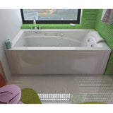 Optik 6636 Acrylic Alcove End Drain Combined Hydrofeel & Aerofeel Bathtub in White