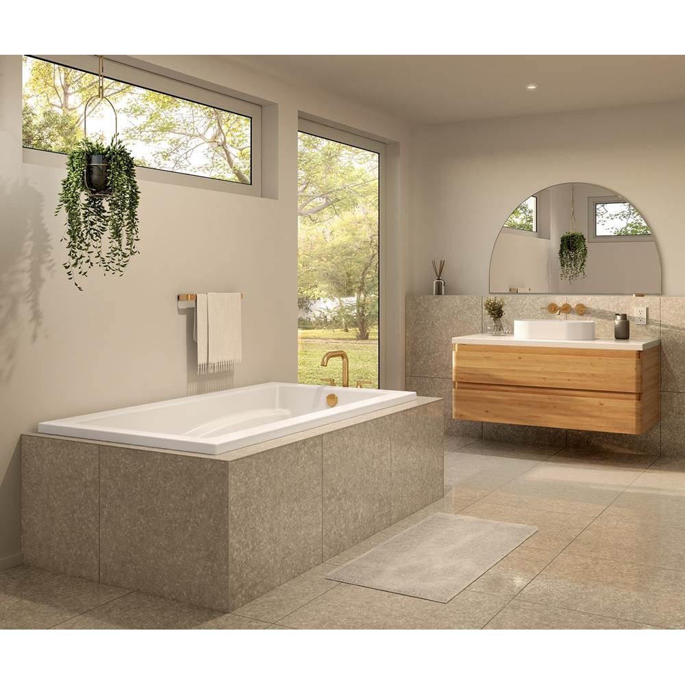 Maax - Optik 6636 Acrylic Alcove End Drain Bathtub in White - White