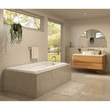 Maax - Optik 6636 Acrylic Alcove Left-Hand Drain Aerofeel Bathtub in White - White