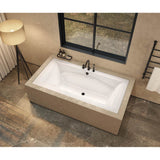 Optik 7236 Acrylic Undermount Center Drain Combined Hydrofeel & Aerofeel Bathtub in White