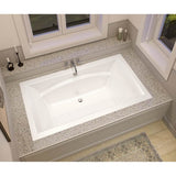 Optik 7242 Acrylic Undermount Center Drain Combined Hydrofeel & Aerofeel Bathtub in White