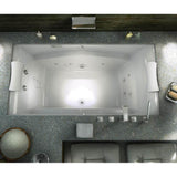 Optik 7242 Acrylic Undermount Center Drain Combined Hydrofeel & Aerofeel Bathtub in White