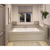 Maax - Optik 7242 Acrylic Undermount Center Drain Combined Hydrofeel & Aerofeel Bathtub in White - White