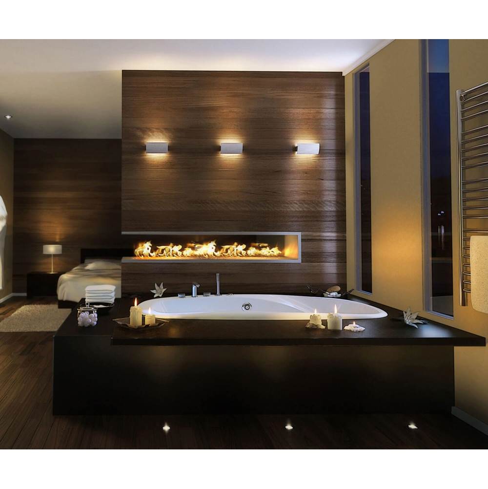 Eterne 7236 Acrylic Drop-in Center Drain Aerofeel Bathtub in White