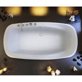 Eterne 7242 Acrylic Drop-in Center Drain Aerofeel Bathtub in White