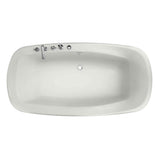 Eterne 7242 Acrylic Drop-in Center Drain Aerofeel Bathtub in White