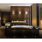 Eterne 7242 Acrylic Drop-in Center Drain Aerofeel Bathtub in White
