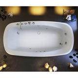 Eterne 7242 Acrylic Drop-in Center Drain Aerofeel Bathtub in White