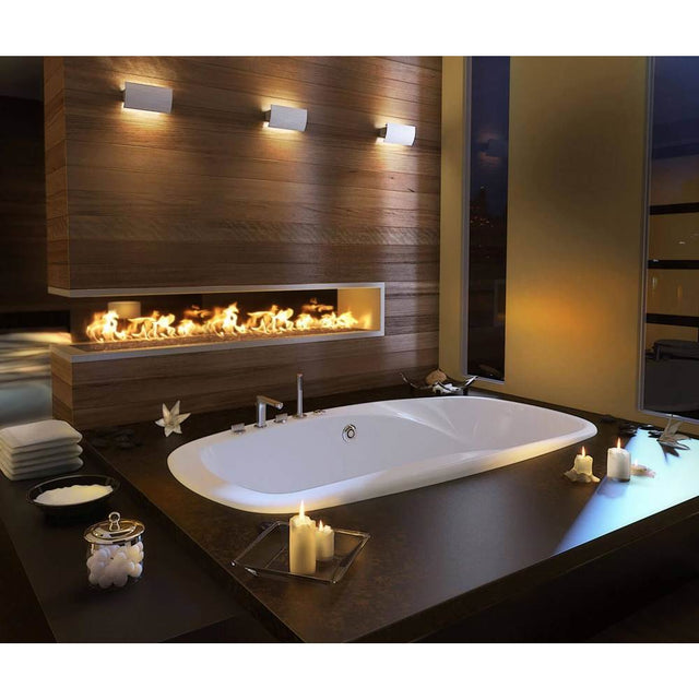 Maax - Eterne 7242 Acrylic Drop-in Center Drain Bathtub in White - White