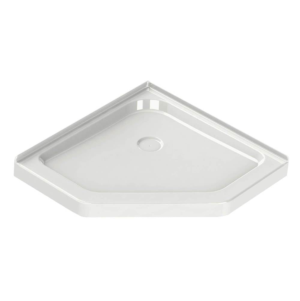 Maax - Neo-Angle Base 42 3 in. 42 x 42 Acrylic Corner Left or Right Shower Base with Corner Drain in White - White