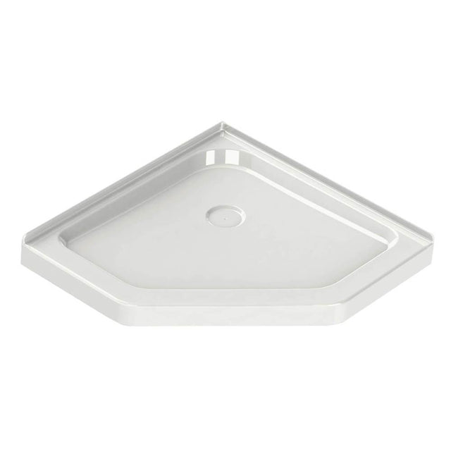 Maax - Neo-Angle Base 42 3 in. 42 x 42 Acrylic Corner Left or Right Shower Base with Corner Drain in White - White