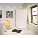 Neo-round Base 36 3 in. 36 x 36 Acrylic Corner Left or Right Shower Base with Corner Drain in White