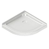 Neo-round Base 36 3 in. 36 x 36 Acrylic Corner Left or Right Shower Base with Corner Drain in White