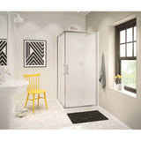Square Base 32 3 in. 32 x 32 Acrylic Corner Left or Right Shower Base with Corner Drain in White
