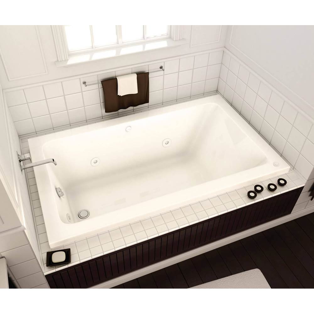 Pose 7236 Acrylic Drop-in End Drain Bathtub in White