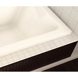 Pose 7236 Acrylic Drop-in End Drain Bathtub in White
