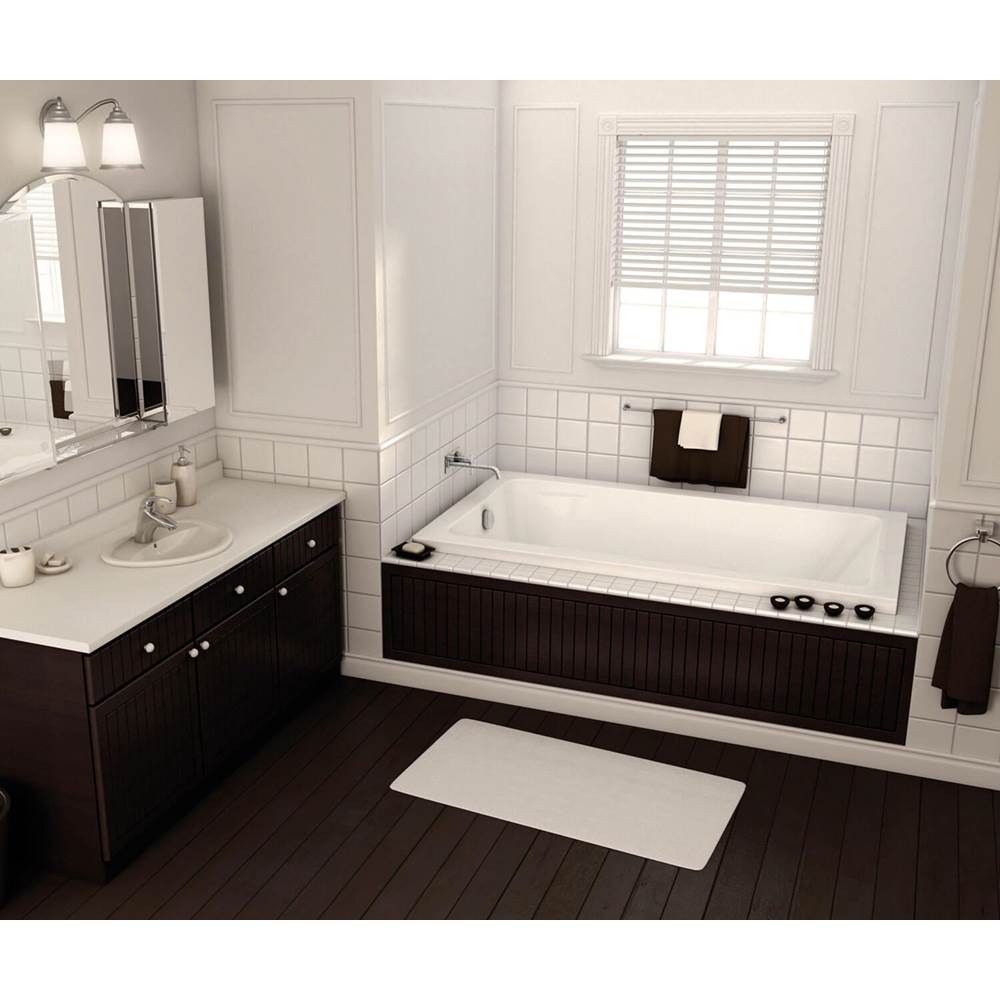 Maax - Pose 7236 Acrylic Drop-in End Drain Bathtub in White - White