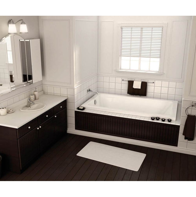 Maax - Pose 7236 Acrylic Drop-in End Drain Bathtub in White - White