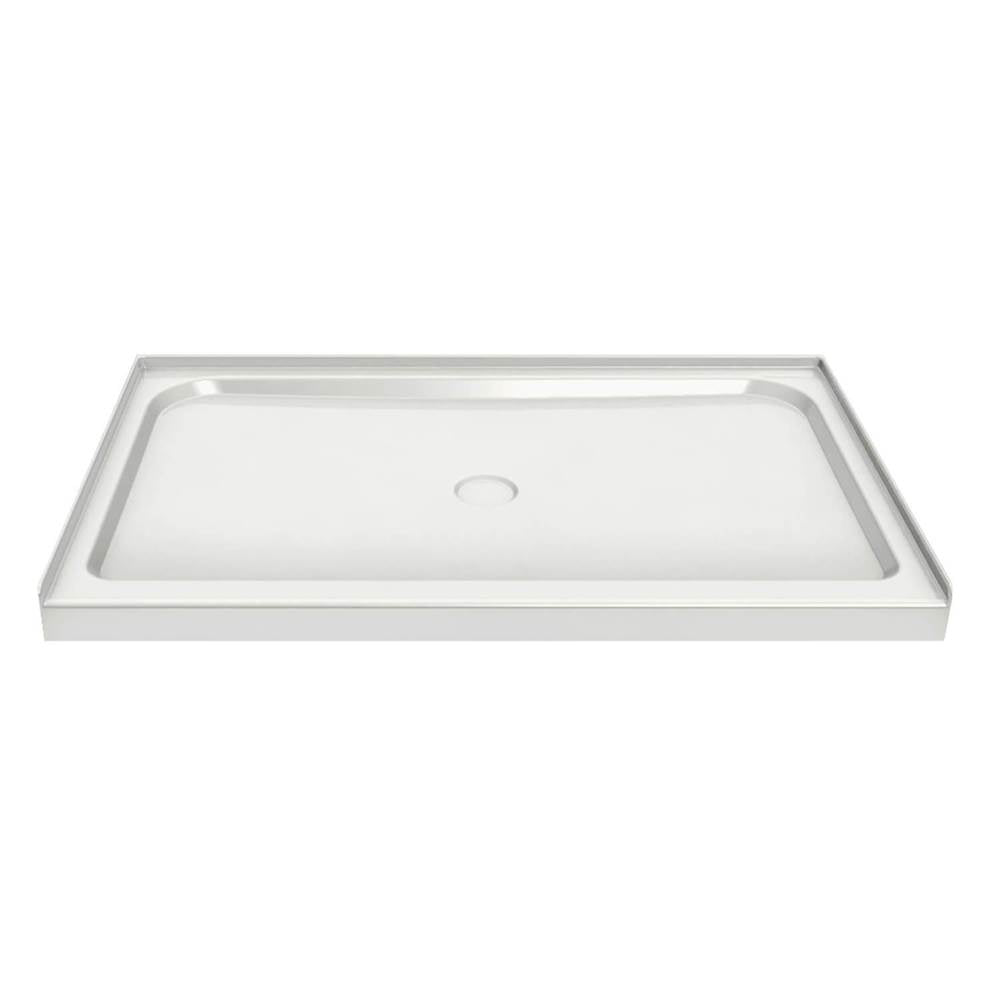 Maax - Rectangular Base 4234 3 in. Acrylic Alcove Shower Base with Center Drain in White - White