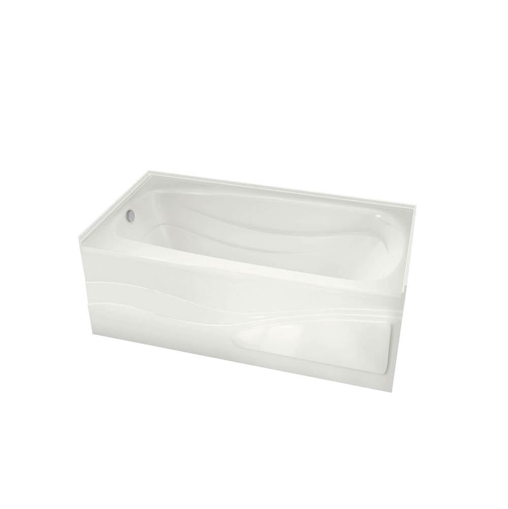 Tenderness 7236 Acrylic Alcove Left-Hand Drain Bathtub in White