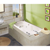Maax - Lopez 7236 Acrylic Alcove End Drain Combined Whirlpool & Aeroeffect Bathtub in White - White