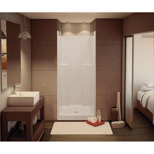 Maax - US36 36 x 36 AcrylX Alcove Center Drain One-Piece Shower in White - White