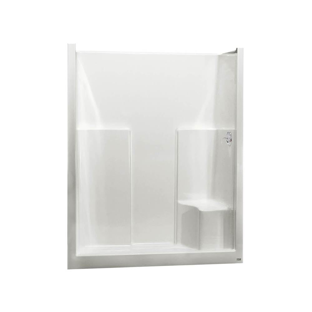 SS3660 R/L AcrylX Alcove Center Drain One-Piece Shower in White