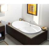 Living 7236 Acrylic Drop-in Center Drain Bathtub in White