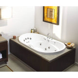 Living 6636 Acrylic Drop-in Center Drain Bathtub in White