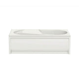 Baccarat 72 x 36 Acrylic Alcove End Drain Bathtub in White