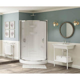 Maax - Freestyle 37 Round 37 x 37 Acrylic Corner Center Drain One-Piece Shower in White - White