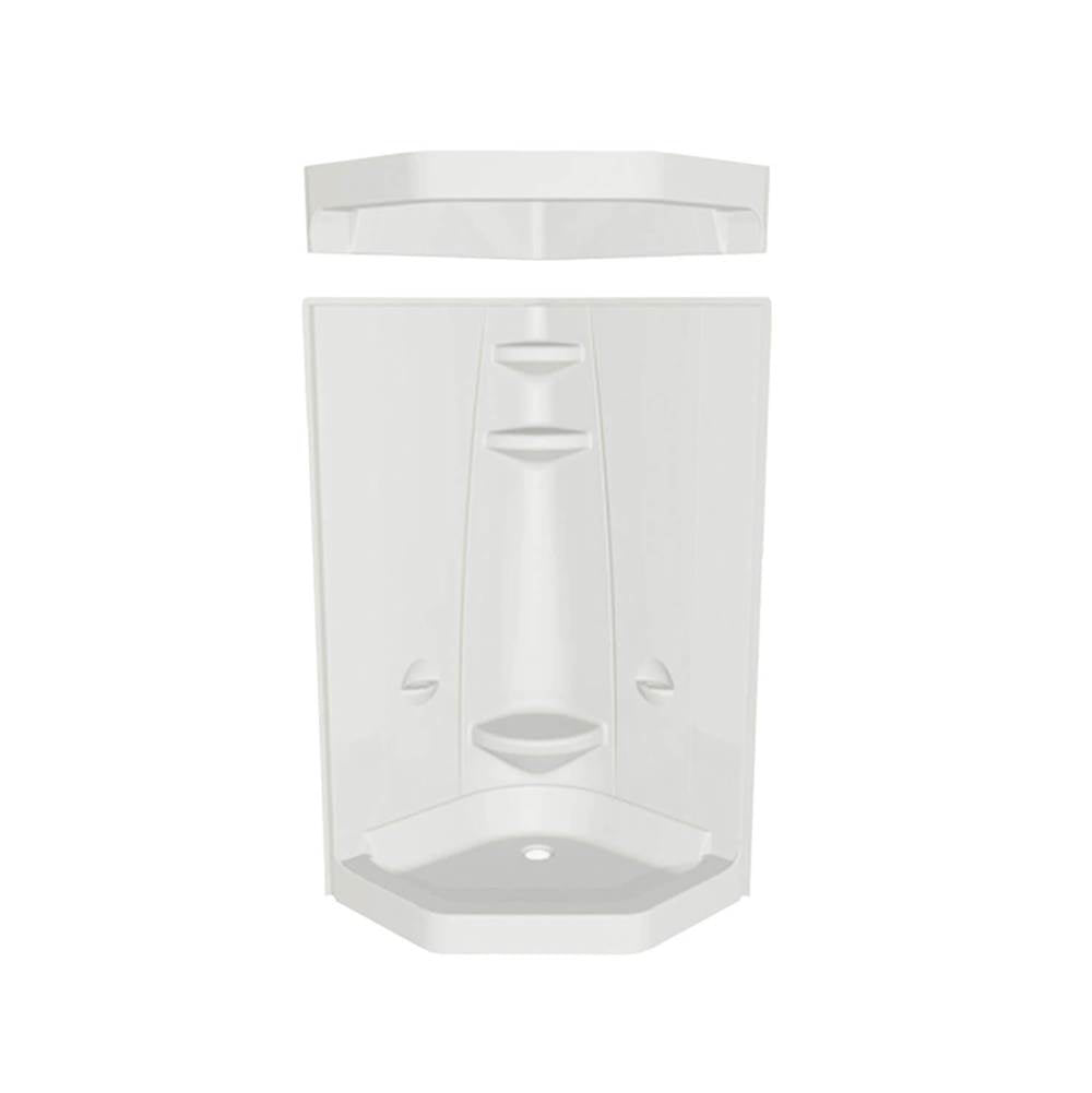 Freestyle 40 Neo-Angle 40 x 40 Acrylic Corner Center Drain One-Piece Shower in White