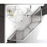Freestyle 40 Neo-Angle 40 x 40 Acrylic Corner Center Drain Two-Piece Shower in White
