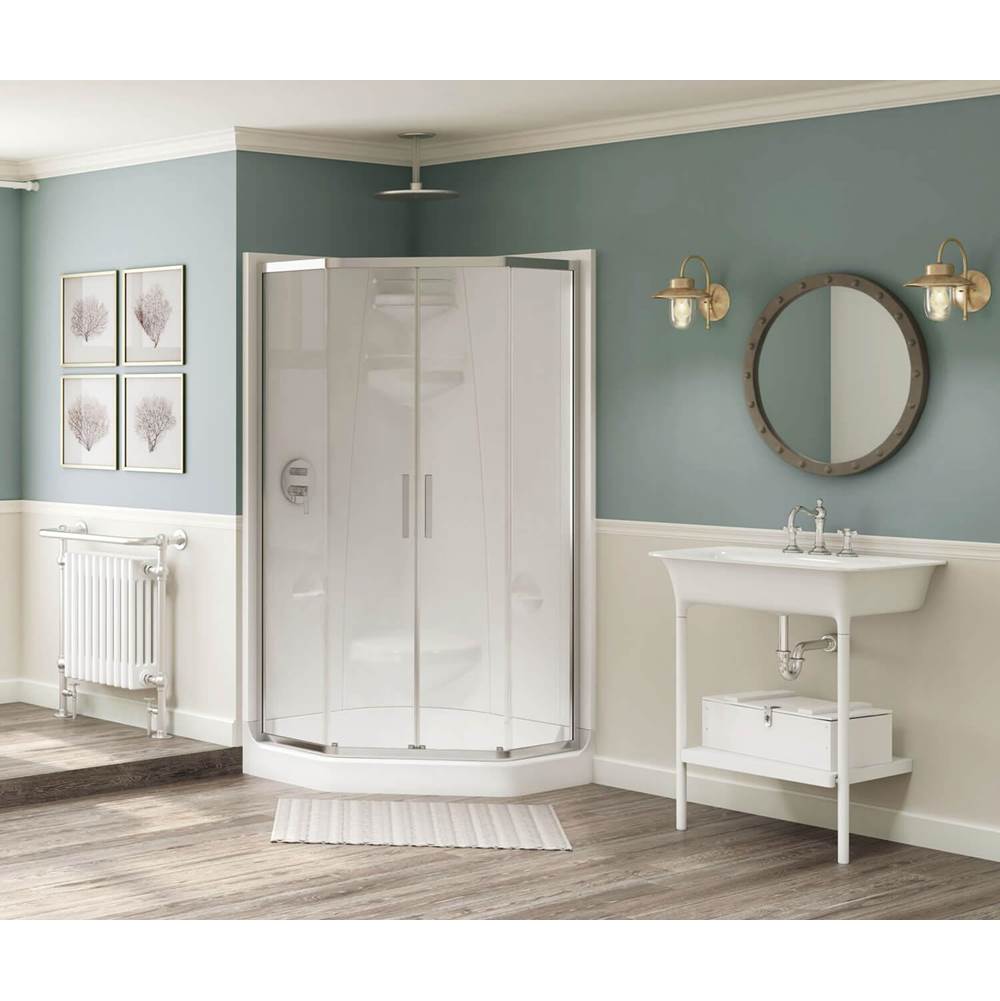 Maax - Freestyle 40 Neo-Angle 40 x 40 Acrylic Corner Center Drain Two-Piece Shower in White - White