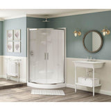 Freestyle 40 Neo-Round 40 x 40 Acrylic Corner Center Drain Two-Piece Shower in White