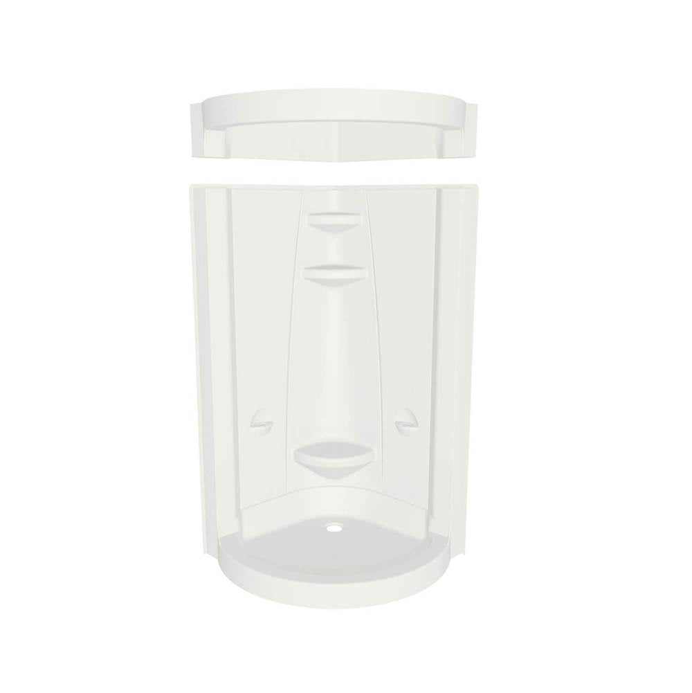 Maax - Freestyle 40 Round 40 x 40 Acrylic Corner Center Drain One-Piece Shower in White - White