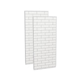 Utile 3636 Composite Direct-to-Stud Two-Piece Corner Shower Wall Kit in Metro Tux