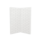 Maax - Utile 3636 Composite Direct-to-Stud Two-Piece Corner Shower Wall Kit in Metro Tux - Tux