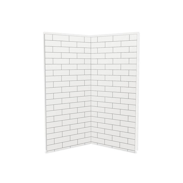 Maax - Utile 3636 Composite Direct-to-Stud Two-Piece Corner Shower Wall Kit in Metro Tux - Tux